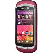 Красно-розовый телефон Alcatel One Touch 818 (Калининград)